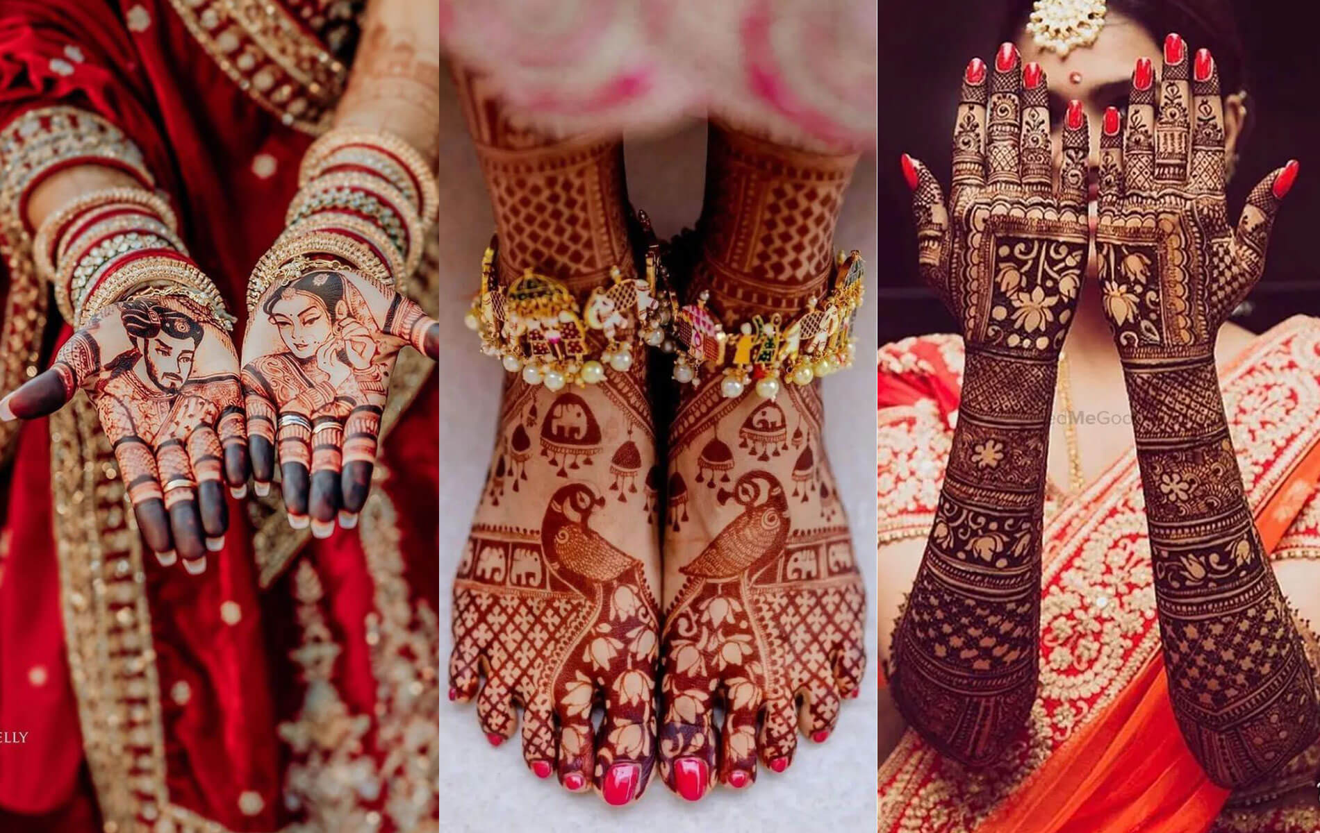Wedding Mehndi Design - Beautiful henna pattern for bride and groom